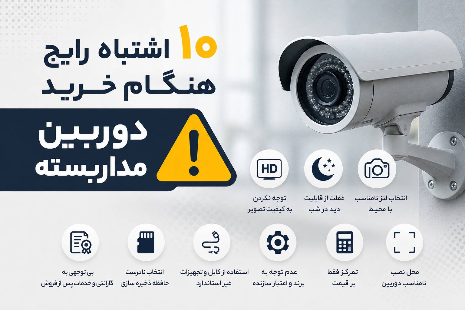 10 اشتباه رایج هنگام خرید دوربین مداربسته