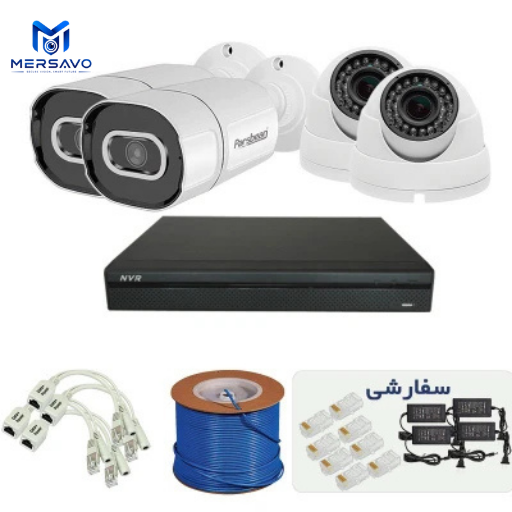 پکیج ۴ دوربین مداربسته پلاک خوان ۵ مگاپیکسل